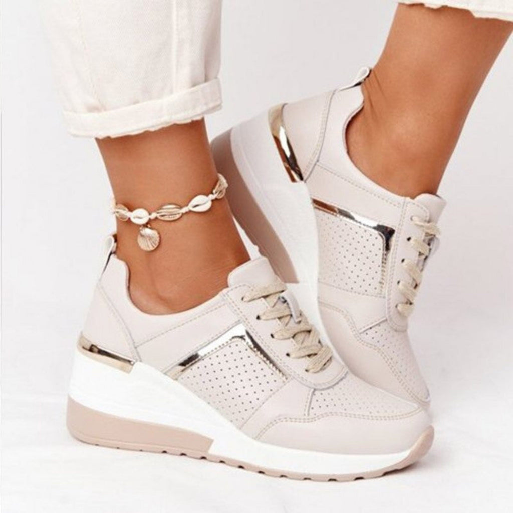 Mia – Stylowe sneakersy na koturnie dla nowoczesnej kobiety - zdjęcie 3